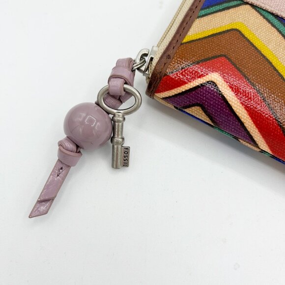 Y2K Fossil Keyper Colorful Zip Around Wallet Retro Women's - Picture 2 of 5